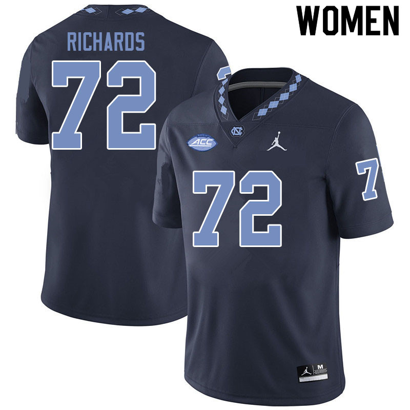 Jordan Brand Women #72 Asim Richards North Carolina Tar Heels College Football Jerseys Sale-Black - Click Image to Close